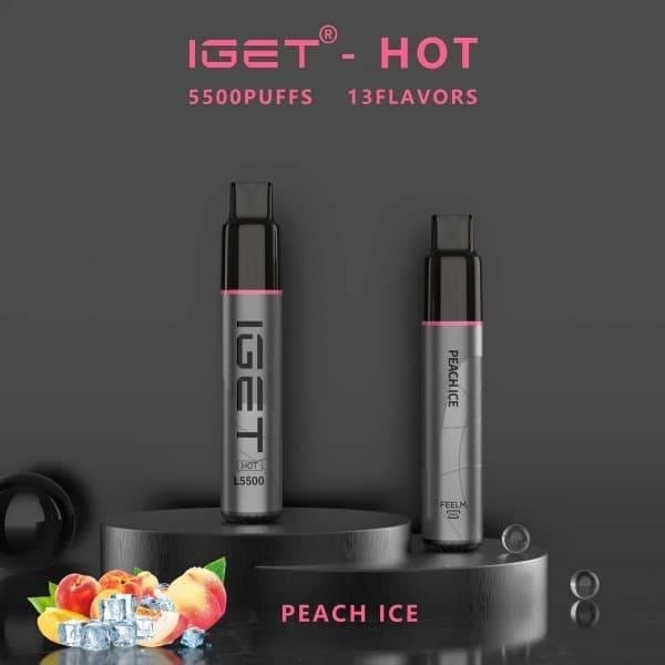 IGET HOT 5500 Puffs Peach Ice – product image 2