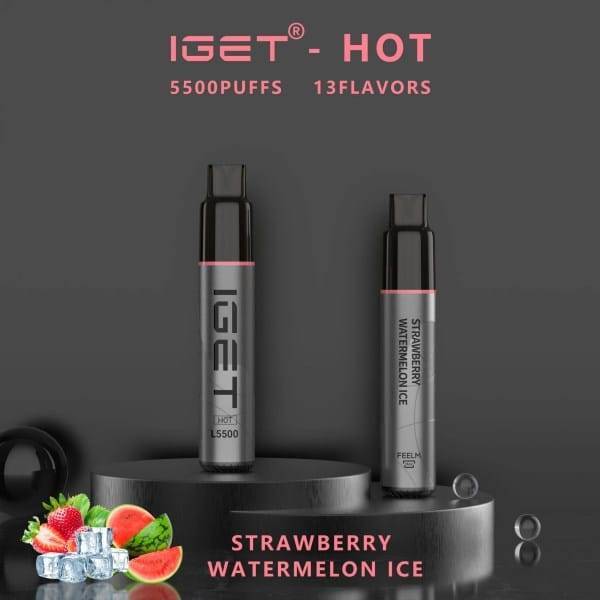 IGET HOT 5500 Puffs Strawberry Watermelon Ice – product image 2