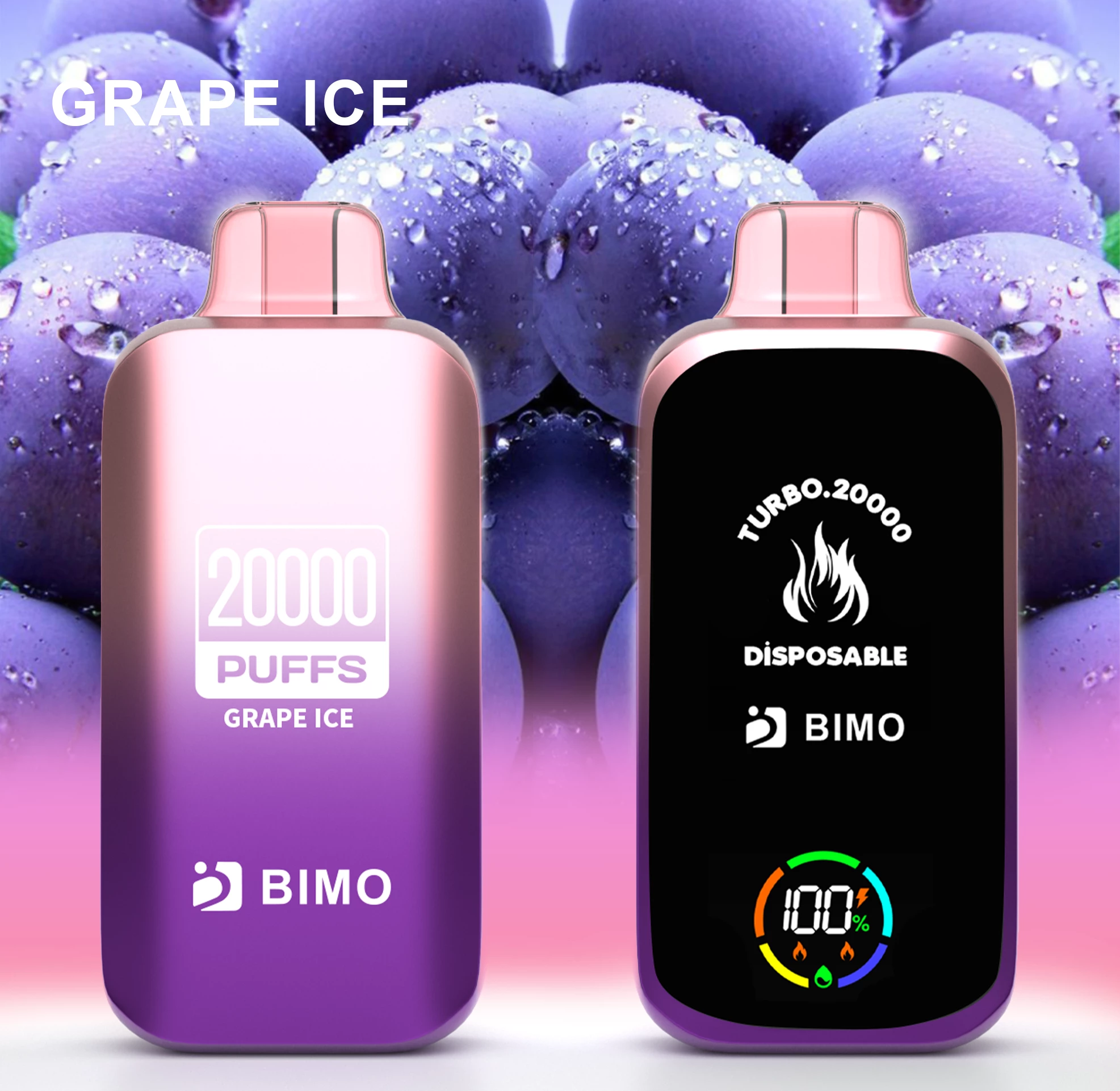 BIMO Turbo 20000 Puffs - Grape Ice