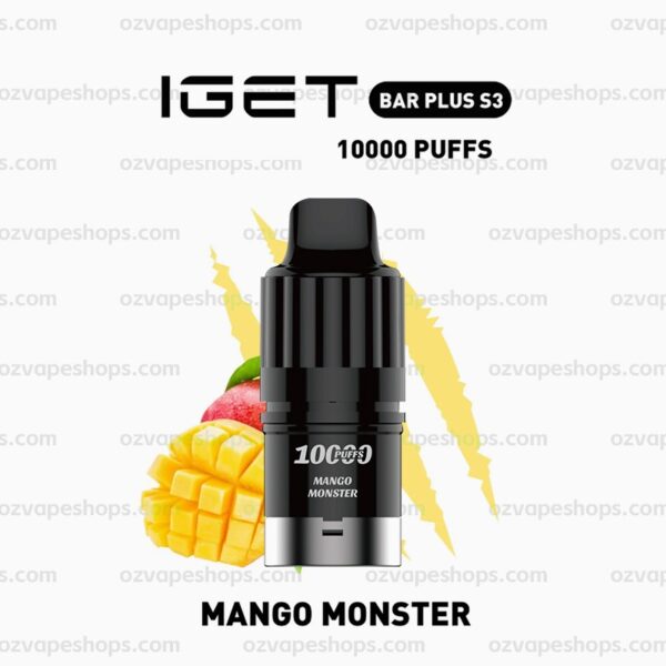 IGET Bar Plus S3 Pod - Mango Monster