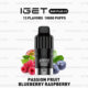 IGET Bar Plus S3 Pod - Passion Fruit Blueberry Raspberry