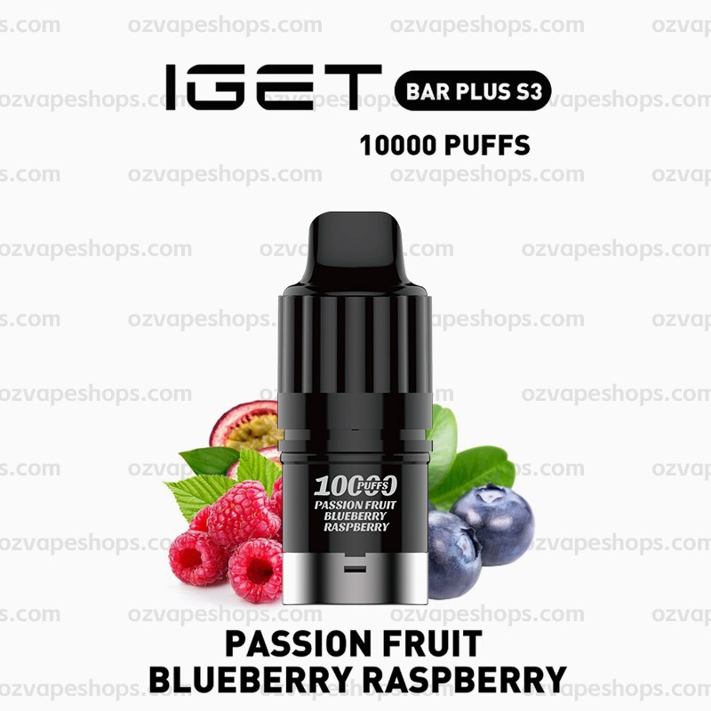 IGET Bar Plus S3 Pod - Passion Fruit Blueberry Raspberry