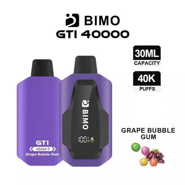 BIMO GTI 40000 Puffs - Grape Bubble Gum